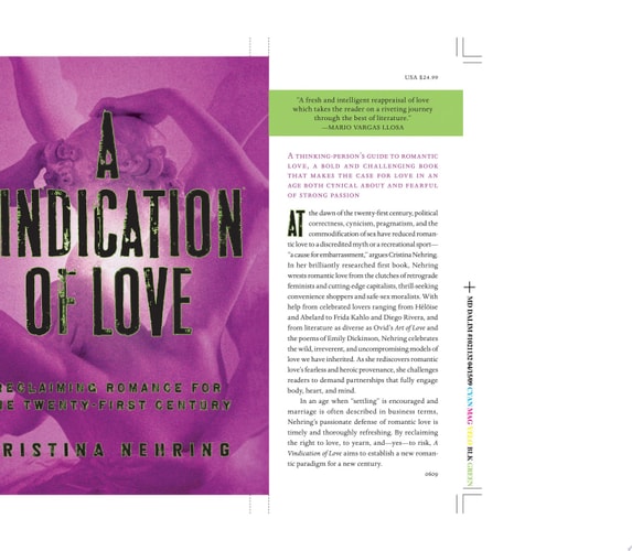 A Vindication of Love Reclaiming Romance for the Twenty-first Century