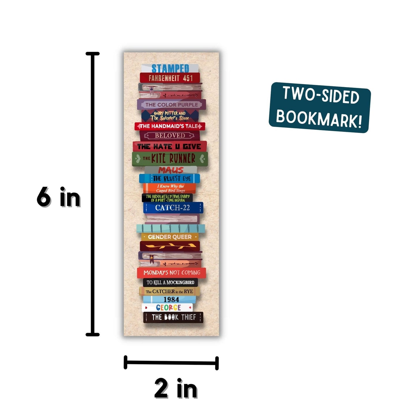 Banned Book Stack Bookmark