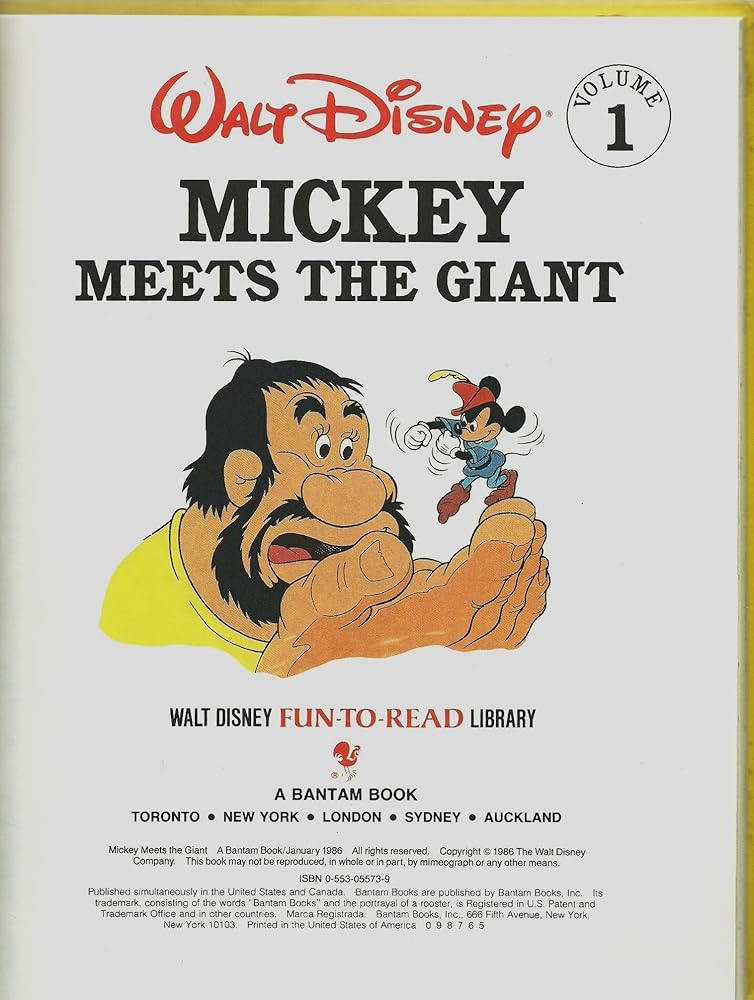 Mickey Meets the Giant (Walt Disney Fun-to-Read Library, Volume 1) cover image