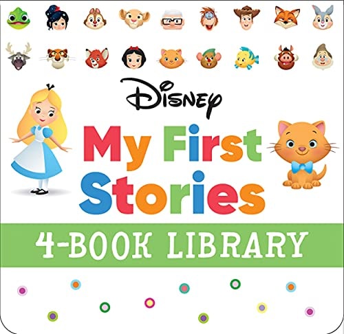 Disney My First Stories 4 Book Set - Includes Characters from Jungle Book, Alice in Wonderland, Peter Pan, and The Aristocats - PI Kids