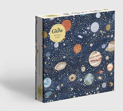 Magic Cat Glow Puzzle: 500-Piece Space-Themed Jigsaw