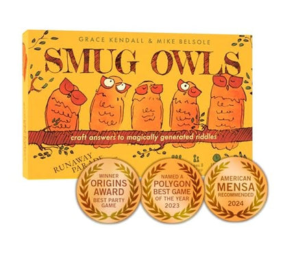 Little Runaway Records Smug Owls Card Game - Fun Party Riddle Solver