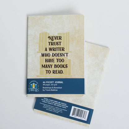 Never Trust a Writer Pocket Journal | Bookshops & Bonedust