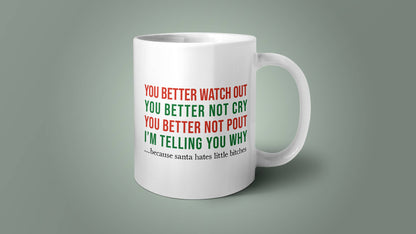 Better Not Pout Funny Christmas Mug