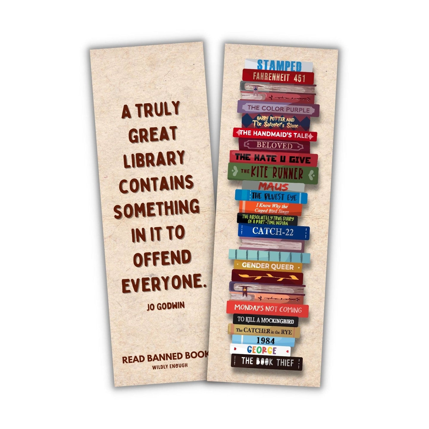 Banned Book Stack Bookmark