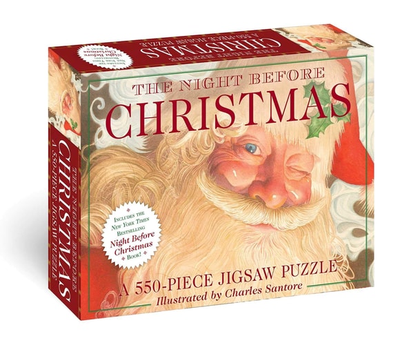 NIGHT BEFORE CHRISTMAS A 500-piece Family Jigsaw Puzzle Featuring the Night Before Christmas!.