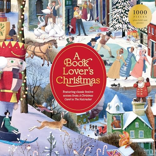 A Book Lover's Christmas 1000 Piece Puzzle A 1000-Piece Jigsaw Puzzle