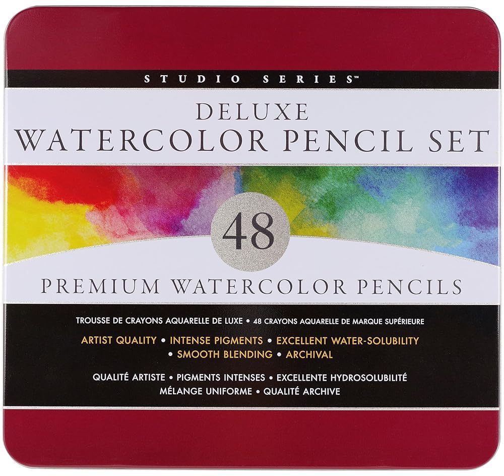 Studio Series Watercolor Pencil Set (48 high pigment, blendable pencils) cover image