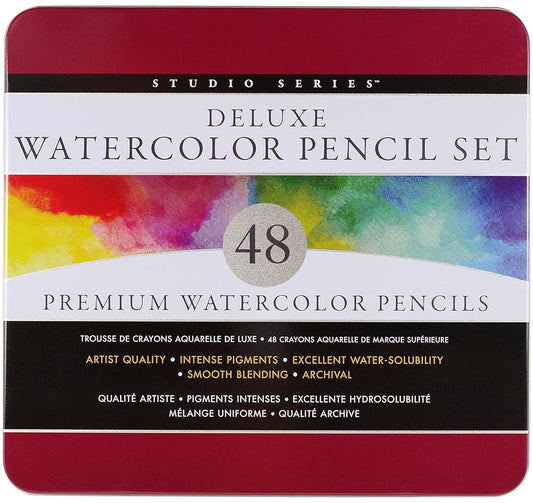 Studio Series Watercolor Pencil Set (48 high pigment, blendable pencils) cover image
