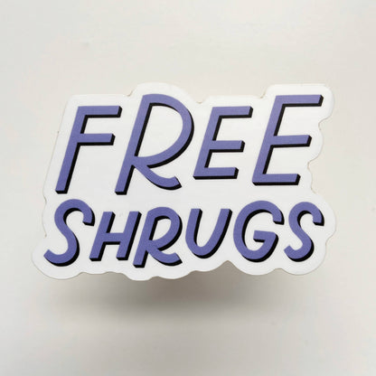 Free Shrugs Sticker | Funny Stickers