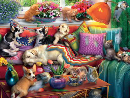 Buffalo Games 750-Piece Jigsaw Puzzle Dog Days 24x18 Inches