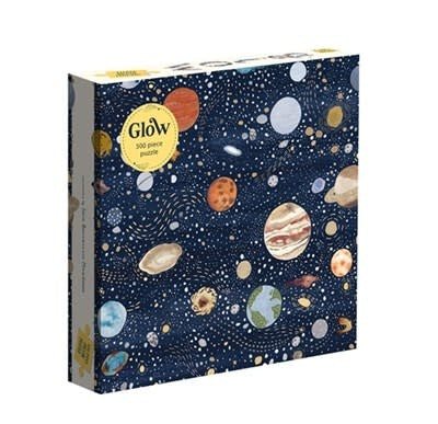 Magic Cat Glow Puzzle: 500-Piece Space-Themed Jigsaw