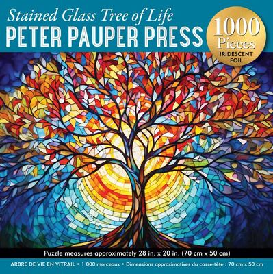 Peter Pauper Press Stained Glass Tree of Life 1000-Piece Puzzle