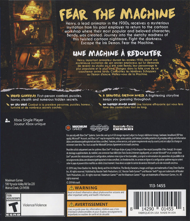 Rooster Teeth Bendy and the Ink Machine Xbox One Pre-Owned